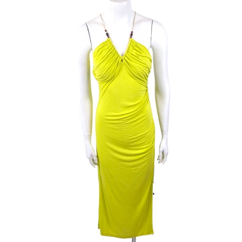 Intimately Free People Maxi Midi Dress Nightie Nightgown NEW Womens Large Yellow